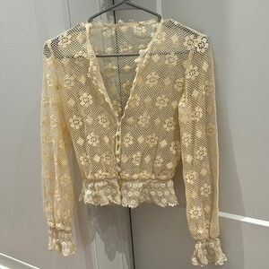 Vintage Cream Lace Top